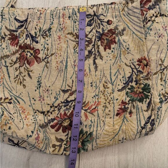 Vintage floral tapestry slouchy tote bag - Picture 8 of 8